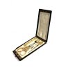 ANTICO SET STRUMENTI CUCITO VITTORIANO ORO 18k CUSTODIA LEGNO LACCATO  '800