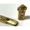 ANTICO SET STRUMENTI CUCITO VITTORIANO ORO 18k CUSTODIA LEGNO LACCATO  '800