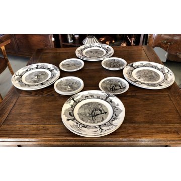 SET PIATTI CERAMICA 16 pz Wedgwood Etruria Barleston Kruger WWF PANDA VINTAGE UK