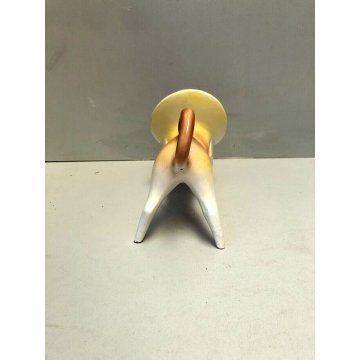 FIGURA CERAMICA LEONE Roberto Rigon DESIGN VINTAGE POTTERY COLLEZIONE ANIMALI 70