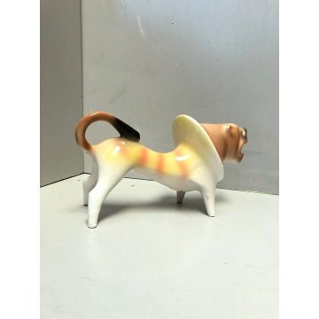 FIGURA CERAMICA LEONE Roberto Rigon DESIGN VINTAGE POTTERY COLLEZIONE ANIMALI 70