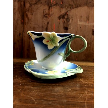 TAZZINA CAFFE PIATTINO DECORO Franz Porcelain FRESIA LUXURY CUP TASSE Déjeuner