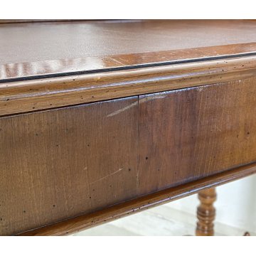 SCRIVANIA LUIGI FILIPPO PRIMI 1900 RETTANGOLARE LEGNO NOCE SCRITTOIO 3 CASSETTI