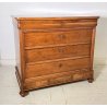 ANTICO COMO CASSETTONE 1800 CAPPUCCINO 4 CASSETTI LEGNO NOCE EPOCA GAMBA CIPOLLA