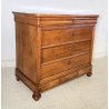 ANTICO COMO CASSETTONE 1800 CAPPUCCINO 4 CASSETTI LEGNO NOCE EPOCA GAMBA CIPOLLA