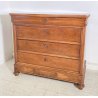 ANTICO COMO CASSETTONE 1800 CAPPUCCINO 4 CASSETTI LEGNO NOCE EPOCA GAMBA CIPOLLA