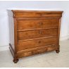 ANTICO COMO CASSETTONE 1800 CAPPUCCINO 4 CASSETTI LEGNO NOCE EPOCA GAMBA CIPOLLA