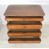 ANTICO COMO CASSETTONE 1800 CAPPUCCINO 4 CASSETTI LEGNO NOCE EPOCA GAMBA CIPOLLA