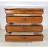 ANTICO COMO CASSETTONE 1800 CAPPUCCINO 4 CASSETTI LEGNO NOCE EPOCA GAMBA CIPOLLA