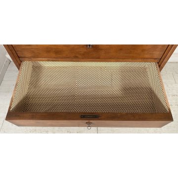 ANTICO COMO CASSETTONE 1800 CAPPUCCINO 4 CASSETTI LEGNO NOCE EPOCA GAMBA CIPOLLA