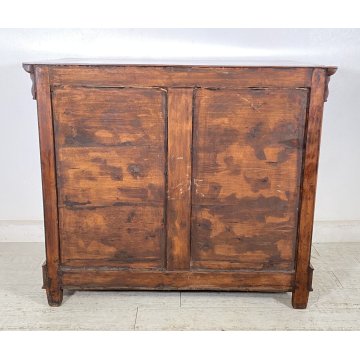 ANTICO COMO CASSETTONE 1800 CAPPUCCINO 4 CASSETTI LEGNO NOCE EPOCA GAMBA CIPOLLA