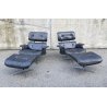 COPPIA POLTRONA CHARLES EAMES LOUNGE OTTOMAN MOD670 671/B HERMAN MILLER 60/70s
