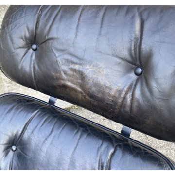 COPPIA POLTRONA CHARLES EAMES LOUNGE OTTOMAN MOD670 671/B HERMAN MILLER 60/70s