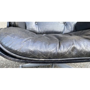 COPPIA POLTRONA CHARLES EAMES LOUNGE OTTOMAN MOD670 671/B HERMAN MILLER 60/70s