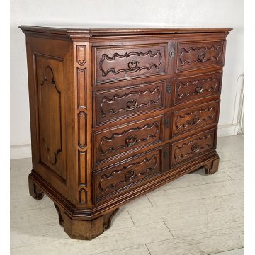 ANTICO GROSSO COMO CANTERANO 1600 LEGNO NOCE ABETE MASSELLO SECRETAIRE EPOCA OLD