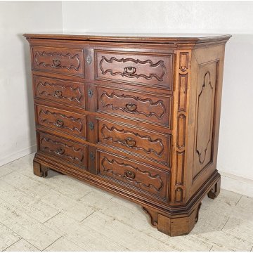 ANTICO GROSSO COMO CANTERANO 1600 LEGNO NOCE ABETE MASSELLO SECRETAIRE EPOCA OLD