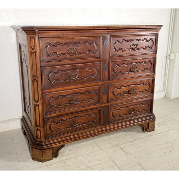 ANTICO GROSSO COMO CANTERANO 1600 LEGNO NOCE ABETE MASSELLO SECRETAIRE EPOCA OLD