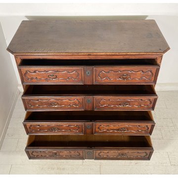 ANTICO GROSSO COMO CANTERANO 1600 LEGNO NOCE ABETE MASSELLO SECRETAIRE EPOCA OLD