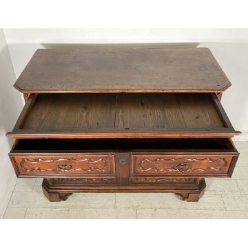 ANTICO GROSSO COMO CANTERANO 1600 LEGNO NOCE ABETE MASSELLO SECRETAIRE EPOCA OLD