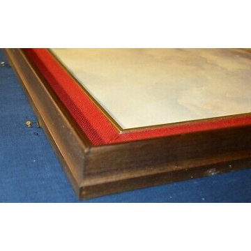 ANTICO QUADRO DIPINTO Gino Scalatelli EPOCA 800 acquerello PAESAGGIO BUE CARRO