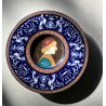 PIATTO PARATA CERAMICA CCIM Faenza DECORO PROFILO RITRATTO RINASCIMENTALE '900