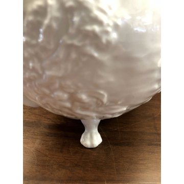 SET TEIERA TAZZINA COPERCHIO PIATTINO PORCELLANA BIANCA GINORI CAPODIMONTE XXsec