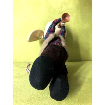 Topo Gigio BAMBOLA FELTRO PANNO Lenci MARIA PEREGO PASTORELLO FLAUTO 40 cm/h CA