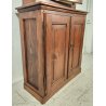 ANTICA CREDENZA VETRINA 1900 BUFFET LEGNO noce abete DISPENSA vetro cattedrale