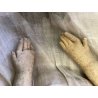 ANTICA BAMBOLA LENCI OLD FELT DOLL VESTITO ORGANZA FIORI ROSA ANNI '30