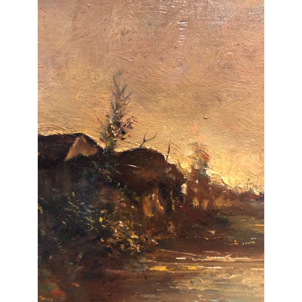 Tableau Peinture à L'huile Paysage Marin Femme - Pasquale Rossi - Format 800 - Occasion Bon état