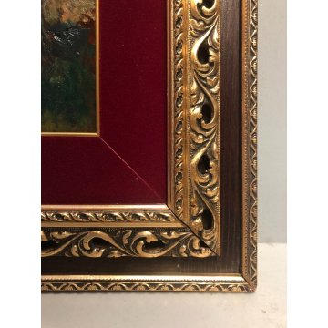 ANTICO QUADRO DIPINTO OLIO PAESAGGIO VEDUTA LAGO MAGGIORE Isola Pescatori '900
