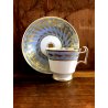 ANTICA TAZZA CAFFE PIATTINO POCELLANA Spode DECORO 2621 LILLA ORO COLLEZIONE 800