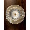 ANTICA TAZZA CAFFE PIATTINO POCELLANA Spode DECORO 2621 LILLA ORO COLLEZIONE 800