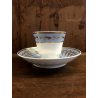 ANTICA TAZZA CAFFE PIATTINO POCELLANA Spode DECORO 2621 LILLA ORO COLLEZIONE 800