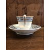 ANTICA TAZZA CAFFE PIATTINO POCELLANA Spode DECORO 2621 LILLA ORO COLLEZIONE 800