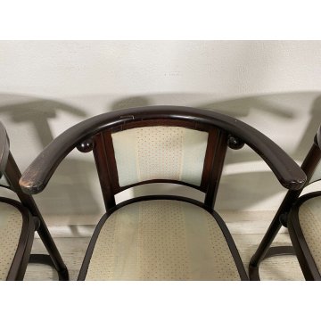 LOTTO 6 SEDIA JOSEF HOFFMANN PER WITTMANN ANNI 60/70 LEGNO STOFFA VINTAGE DESIGN
