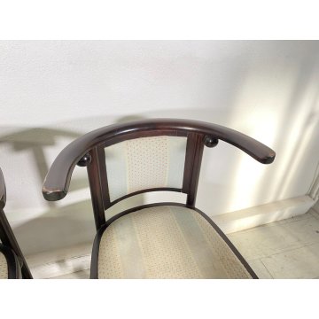 LOTTO 6 SEDIA JOSEF HOFFMANN PER WITTMANN ANNI 60/70 LEGNO STOFFA VINTAGE DESIGN
