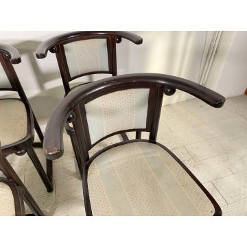 LOTTO 6 SEDIA JOSEF HOFFMANN PER WITTMANN ANNI 60/70 LEGNO STOFFA VINTAGE DESIGN