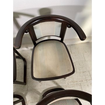 LOTTO 6 SEDIA JOSEF HOFFMANN PER WITTMANN ANNI 60/70 LEGNO STOFFA VINTAGE DESIGN