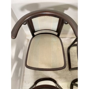 LOTTO 6 SEDIA JOSEF HOFFMANN PER WITTMANN ANNI 60/70 LEGNO STOFFA VINTAGE DESIGN