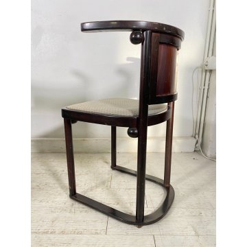 LOTTO 6 SEDIA JOSEF HOFFMANN PER WITTMANN ANNI 60/70 LEGNO STOFFA VINTAGE DESIGN