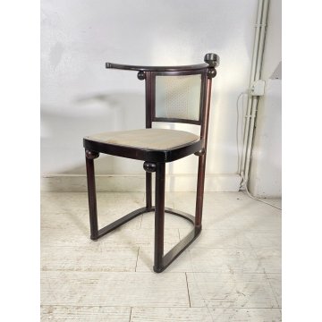 LOTTO 6 SEDIA JOSEF HOFFMANN PER WITTMANN ANNI 60/70 LEGNO STOFFA VINTAGE DESIGN