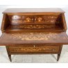 ANTICO MOBILE RIBALTA SCRITTOIO INTARSIATO LEGNO PRIMI 1900 SECRETAIRE