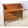 ANTICO MOBILE RIBALTA SCRITTOIO INTARSIATO LEGNO PRIMI 1900 SECRETAIRE