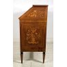 ANTICO MOBILE RIBALTA SCRITTOIO INTARSIATO LEGNO PRIMI 1900 SECRETAIRE