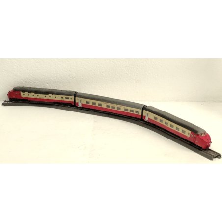 Märklin 3070 LOCOMOTIVA Tee SBB CFF scala H0 CONVOGLIO 3 pz. TRENINO vagone LUCI