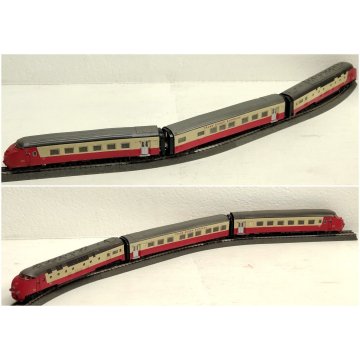 Märklin 3070 LOCOMOTIVA Tee SBB CFF scala H0 CONVOGLIO 3 pz. TRENINO vagone LUCI