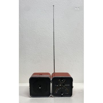 ANTICA RADIO CUBO BRIONVEGA TS 502 ROSSA MARCO ZANUSO ANNI 70 DESIGN MADE IN ITA