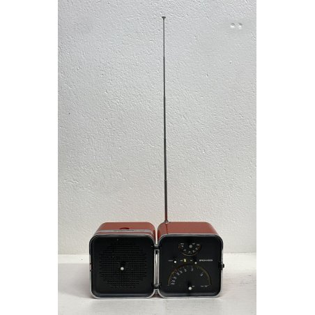 ANTICA RADIO CUBO BRIONVEGA TS 502 ROSSA MARCO ZANUSO ANNI 70 DESIGN MADE IN ITA