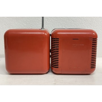 ANTICA RADIO CUBO BRIONVEGA TS 502 ROSSA MARCO ZANUSO ANNI 70 DESIGN MADE IN ITA